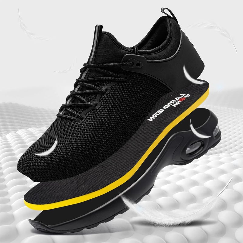 LARNMERN Steel Toe Waterproof Air Shoes Men Slip On Work Sneakers Comfortable Lightweight Construction Shoe - Image 3